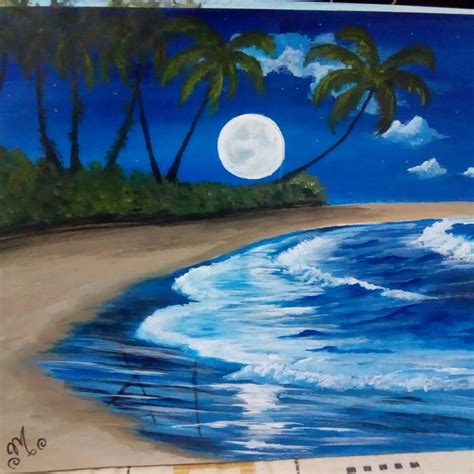 acrylic beach scene paintings